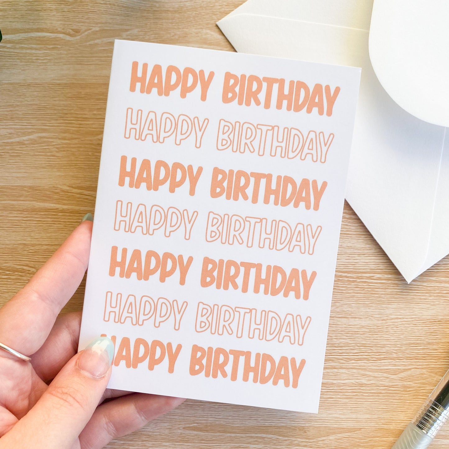 Happy Birthday Card (Orange)