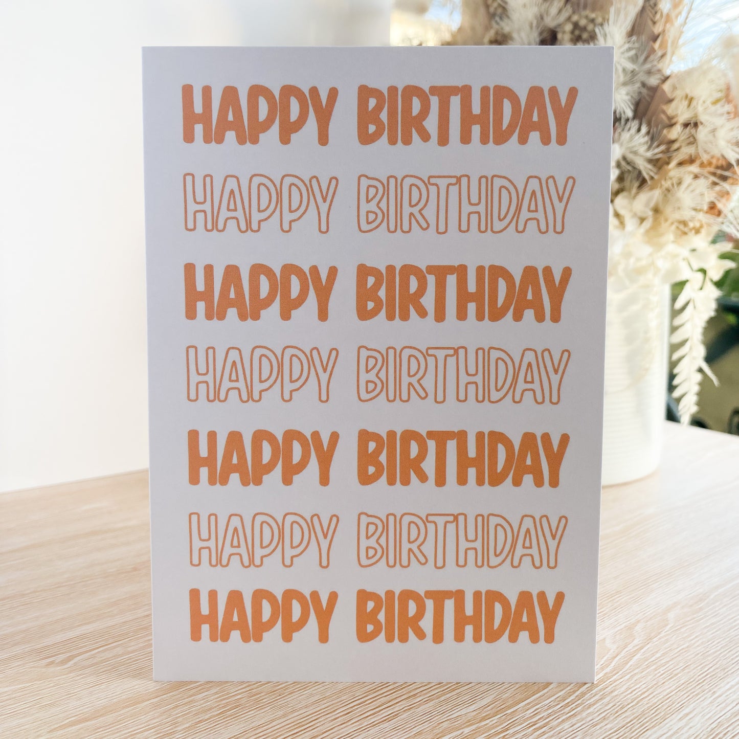 Happy Birthday Card (Orange)