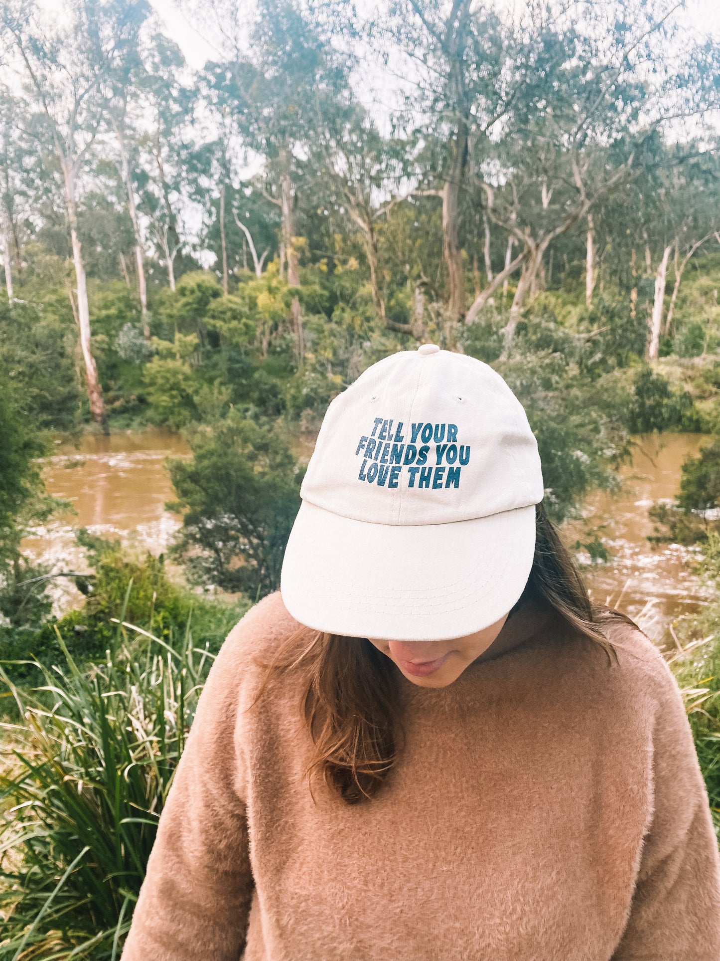 Printed Cap -  Black "Tell Your Friends You Love Them"