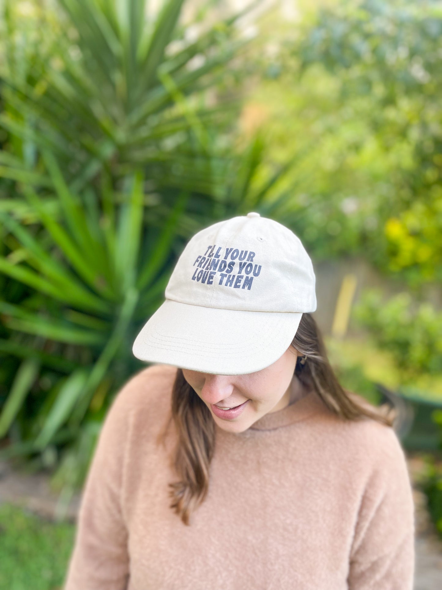 Printed Cap -  Black "Tell Your Friends You Love Them"