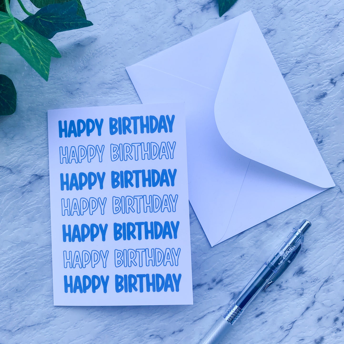 Happy Birthday Card (Blue)