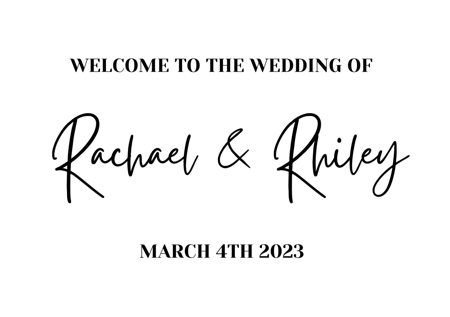 CUSTOM WEDDING WELCOME SIGN